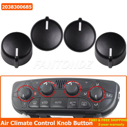 For Mercedes C-Class W203 C320 C240 C230 2038300685 A2038300685 Climate Air Conditioner Control Button Knob 4Pcs