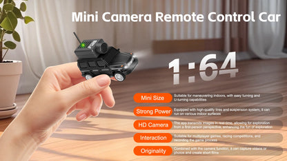 WLtoys 1/64 Mini RC Car with 720P FPV Camera Wifi APP Control 2.4G Reomte Contorl Racing Vehicle Toy for Children 6405 6406