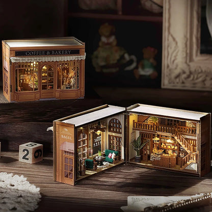 Mini Doll House DIY Small House 3D Puzzle Assembly Building Model Toys Home Bedroom Decoration With Furniture LED Lights Gifts
