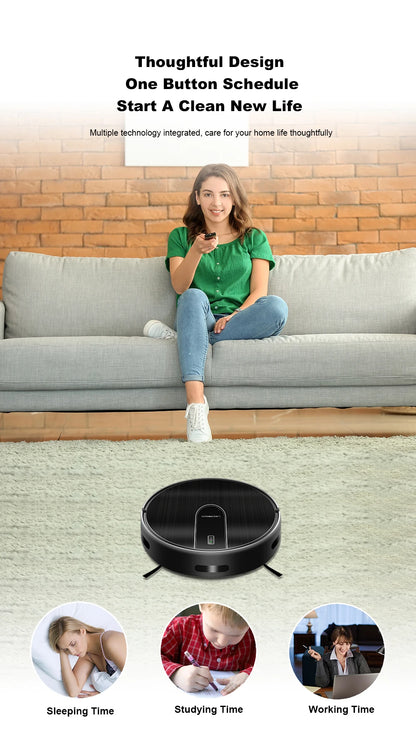 Robot Vacuum Cleaner LIECTROUX N7S-U,Smart Mapping,WiFi App,6KPa,5200MAH ,Brushless Motor,Ideal for Pet Hair