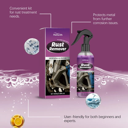 Car Rust Remover Spray Safe for Auto Paint Metal Surface Treatment for Chassis, Wheels, Tools Prevents Corrosion Degreaser 100ml
