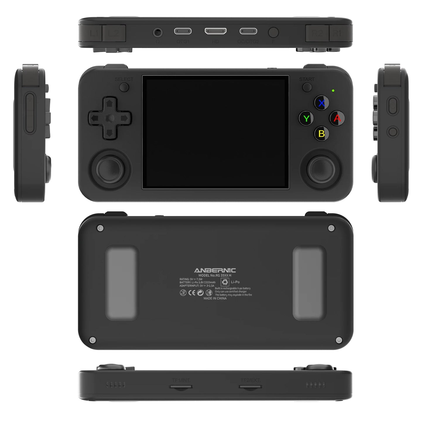 Anbernic RG35XX H Handheld Game Console 3.5" IPS Screen Linux 64-bit 3300mAh Retro Gaming Player Supports HD TV-Output Kids Gift