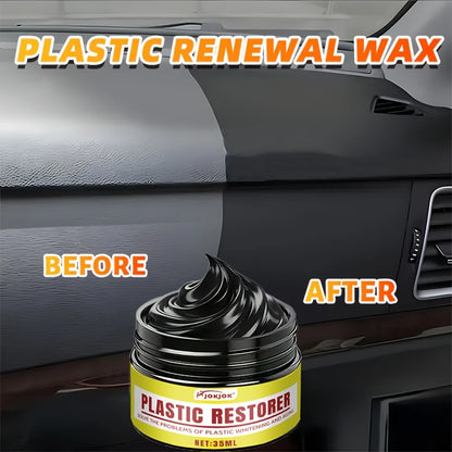 JOKJOK All-in-One Plastic Polish & Restorer Wax - UV Protection Formula, Gel for Car Interiors, Tires, Seats, Dashboard - Preven