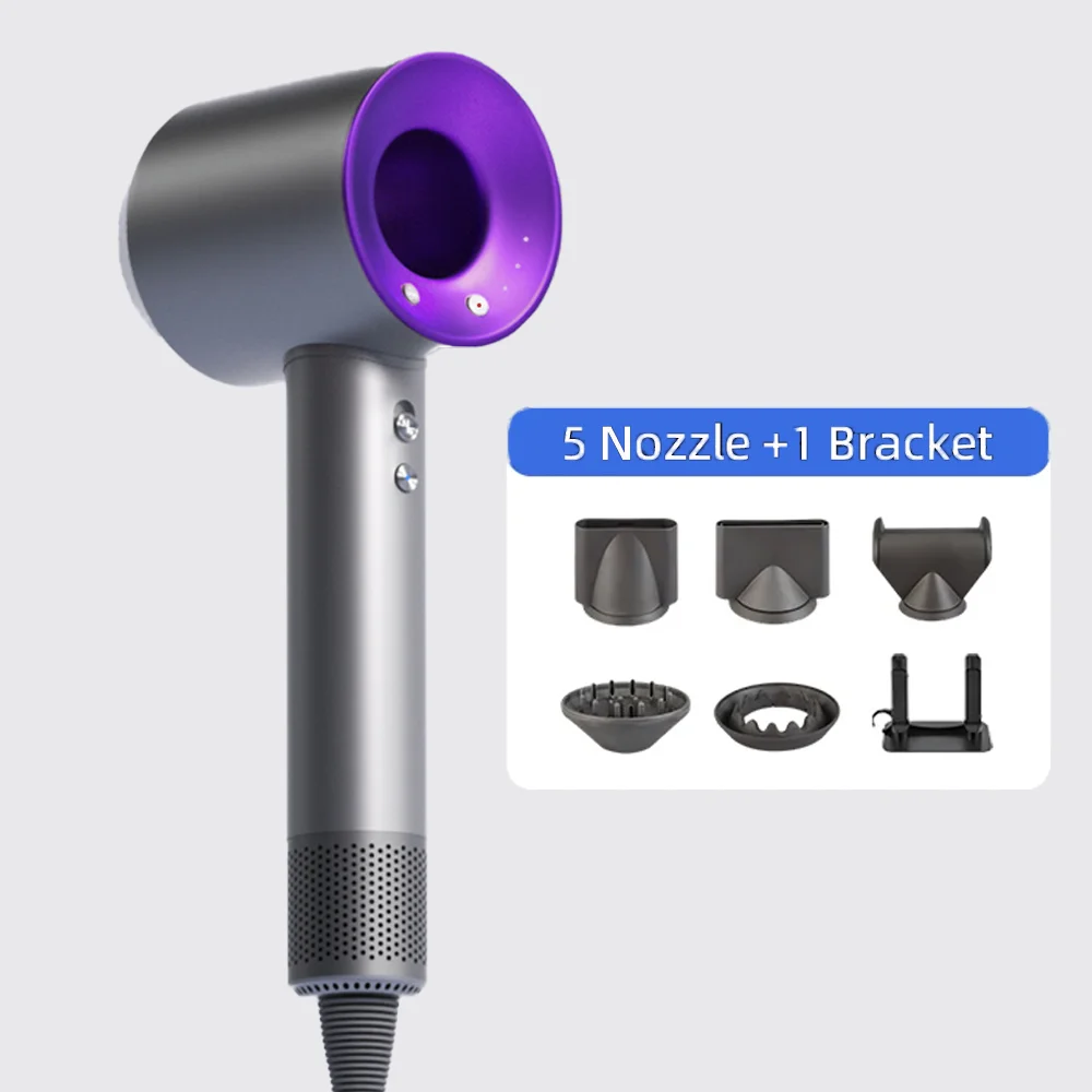 Professional Ionic Hair Dryer, 1800W High Speed Blow Dryer with Diffuser & Nozzle, Constant Temperature Hair Care, Powerful AC M