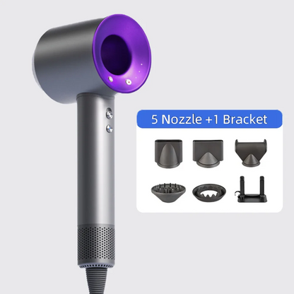 Professional Ionic Hair Dryer, 1800W High Speed Blow Dryer with Diffuser & Nozzle, Constant Temperature Hair Care, Powerful AC M