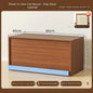 Triple-Function Cat House with Litter Box & Storage,Human-Pet Shared Furniture,Cat Tree Hut, Indoor Cat Den,Multi-Level Cat Fort