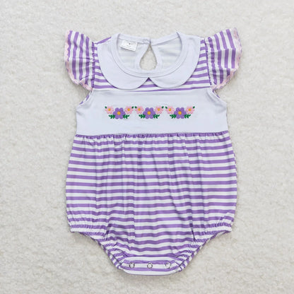 Wholesale Baby Girl Newborn Birthday Balloons Romper Bubble Embroidery Pink Plaid Bows Jumpsuit Kids Toddler Summer Clothes