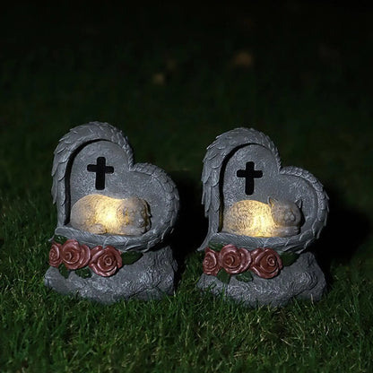 Pet Tombstone Statue Loss of Pet Sympathy Gifts Lawn Resin Pet Grave Marker