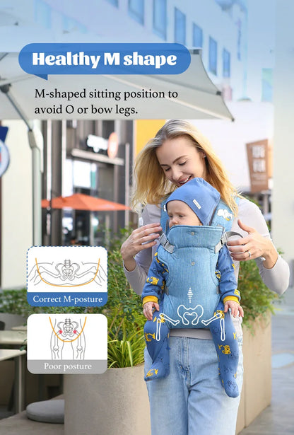 Baby Shoulder Strap Portable Children Strap Backpack Thicken Shoulder Ergonomic Hoodie Kangaroo Baby Strap