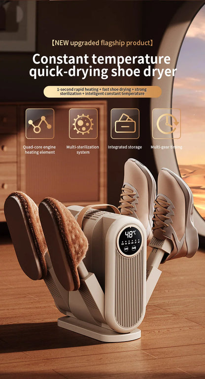 Foldable Shoe Dryer Electric Shoe and Boot Dryer Timing Control Household Shoe Warmer Portable Heater For Socks Boots