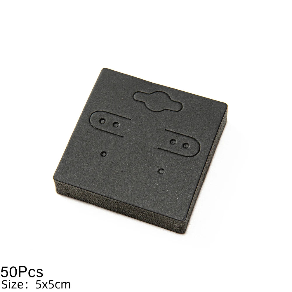 50/100Pcs 5x4cm Earring Cards Cardboard Labels DIY Jewelry Display Stand Holder Small Businesses Selling Packaging Supplies