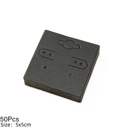 50/100Pcs 5x4cm Earring Cards Cardboard Labels DIY Jewelry Display Stand Holder Small Businesses Selling Packaging Supplies