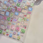 White Flower Petal Cherry Blossom Peach Blossom Falling Petal Floral Gradient 5D Self Adhesive Nail Art Sticker Manicure Decals