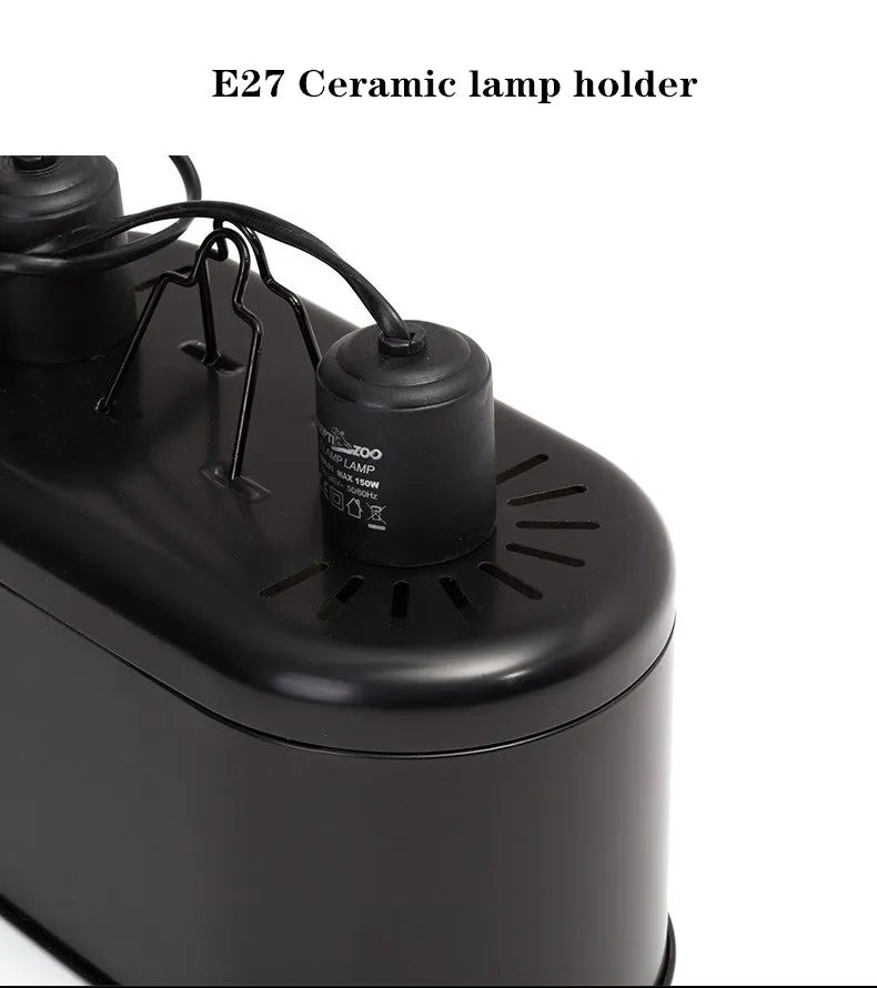 UVB Light Lampshade Fixture Dual Reptile Lamp Cap Combo Integration Design Heat Lighting Lamp Kit Bulb Holder Lampshade Emitter