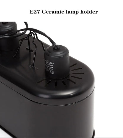 UVB Light Lampshade Fixture Dual Reptile Lamp Cap Combo Integration Design Heat Lighting Lamp Kit Bulb Holder Lampshade Emitter