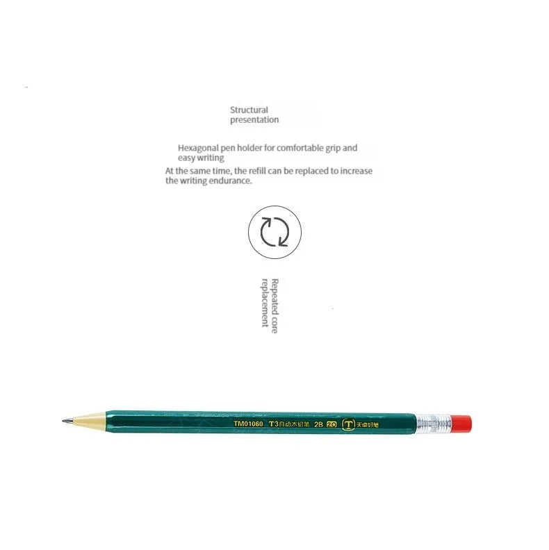 1-42Pcs Mechanical Pencils Set 2B 2.0mm Automatic Student Pencils with Sharpener Color Pencil Leads School Pens Cute Stationery