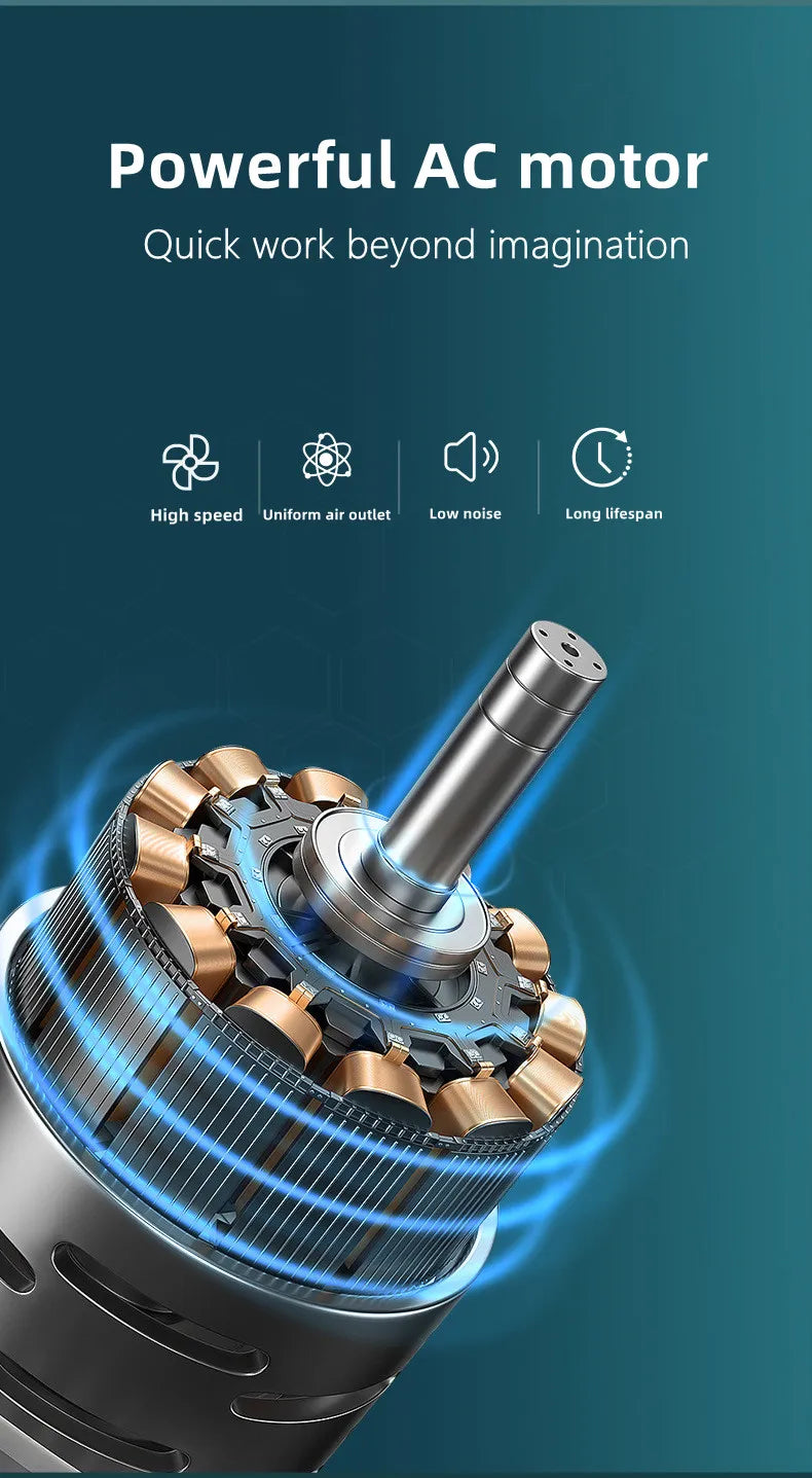 2300W Hair Salon Hair Dryer High Power Strong Wind Speed Dry Blue Light Ion Silent Home Hairdresser Special New Product