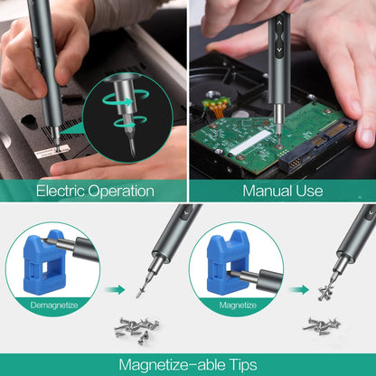 6 in 1 Precision Electric Screwdriver Sets Power Tools Rechargeable Magnetic Mini Small Bits for Xiaomi Mobile Cell Phone Repair