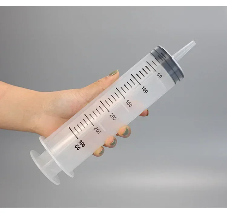 Large Vacuum Capacity Syringe 100/200/300/500ml Reusable Syringe Oil Pump with 1m Hose Pet Nutrition Feeding Metering Pump