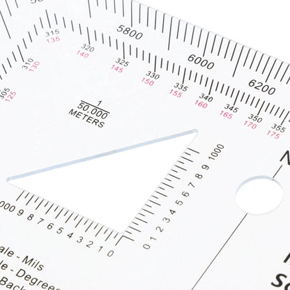 5x5'' Military MGRS Coordinate Scale Map Reading and Land Navigation Topographical Map Scale Protractor 3 Kinds of Scale