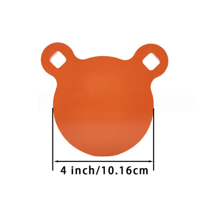 10mm thickness orange panda-shaped AR500 steel shooting practice target plate, suitable for live ammunition, strong and durable.