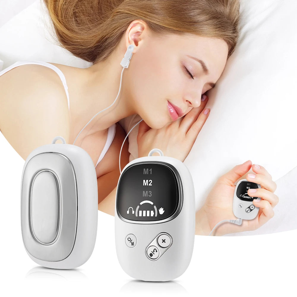 Handheld CES Sleep Aid Device for Insomnia Palm Pulse Massager Ear Clip Insomnia Anxiety Pulse CES Therapy Device Anxiety Relief