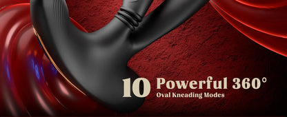 Anal Vibrator Prostate Massager with Cock Ring Buttplug Stimulator with 10 Kneading & 10 Vibrating Modes Sex Toys for Men Gay