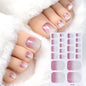 22Tips Solid Color Self-adhesive Gel Stickers for Toe Nails Waterproof Long-lasting Toenail Stickers Toe Full Cover Toenail Wrap