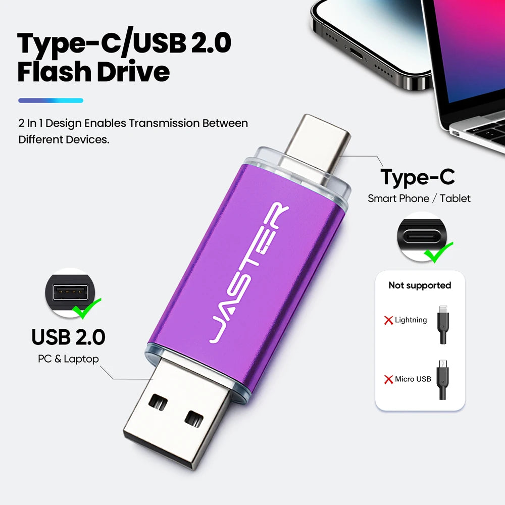 TYPE-C Pen Drive 128GB USB Flash Drive 64GB USB-C Memory Stick Creative Gift Pendrive 32GB U Disk 16GB for Phone USB Stick 8GB