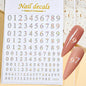 3D Glittery Gothic Letter Design Nail Art Stickers Uppercase Alphabet Letters Artistic Designs DIY Nail Art Decals Decoration #1