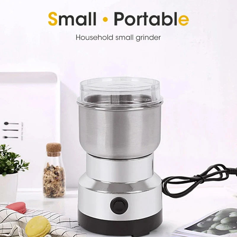 Mini Electric Grinder 300ml Ultrafine Pulverizer for Baby Food Coffee Spice Pepper Grain Mill with 2/4 Blades Household Use