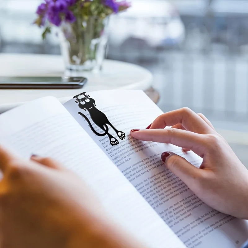 Creative hollowed-out black cat bookmarks, suitable for office, home and school supplies - the perfect gift for book lovers