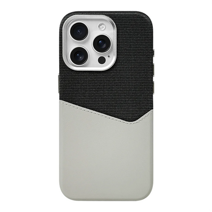 Card Holder MagSafe Leather Case For iPhone 17 Pro Max 16 15 14 Plus 13 12 Pocket Wireless Charging Alloy Lens Hit Color Cover
