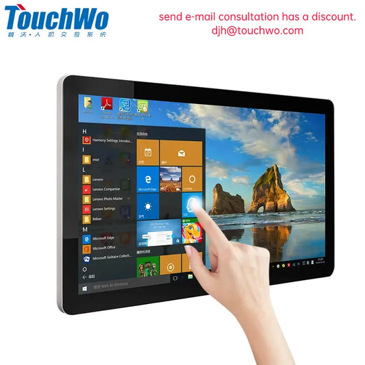 TouchWo 21.5 23.8 27 Inch Touch Screen Monitor Pc Touchscreen Monitor Industrial Android Window 10 All In One Pc For Commercial
