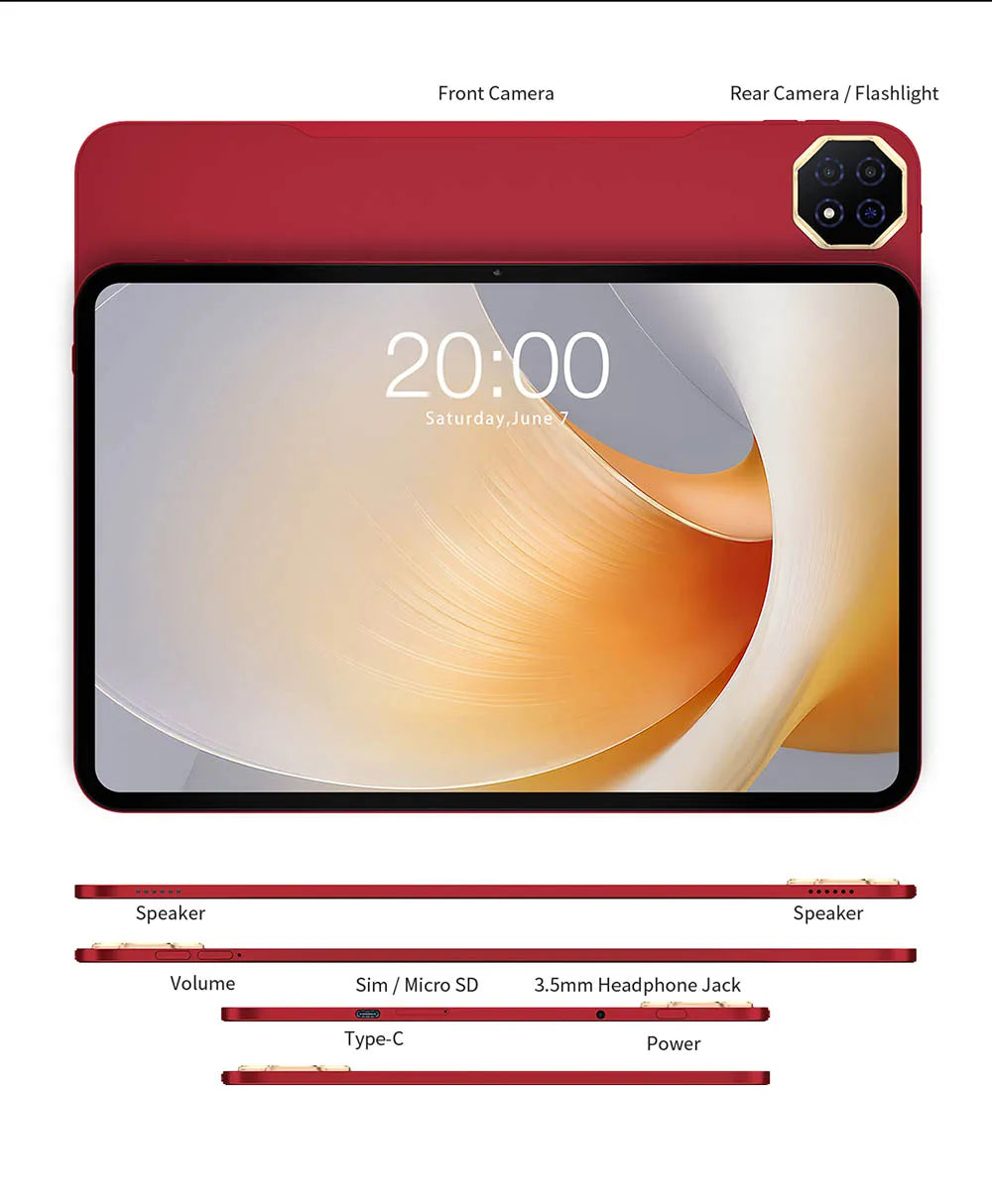 Teclast T65 Plus Tablet 13.4" 120Hz IPS Android 15 20GB RAM(8GB+12GB) 256GB ROM Helio G99 10000mAh 18W Fast Charging GPS T65Plus