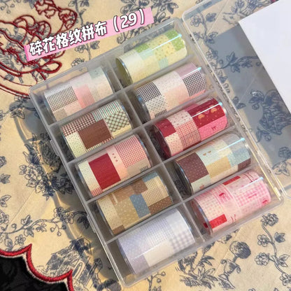 10Rolls Lacce Flower  Nail Foils Transfer Paper  Nail Art Stickers  Manicure Set Decal  Nails Decoration