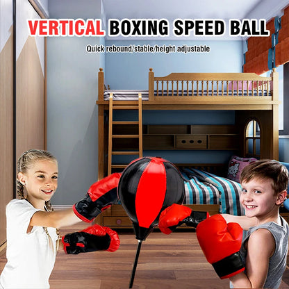Children's Standing Inflatable Boxing Balls with Hand Pumps Gloves Sports Toys Indoor Outdoor Fun Sports Toy Set Christmas Gifts for Kids Boys and Girls Ship From Germany Fast Delivery