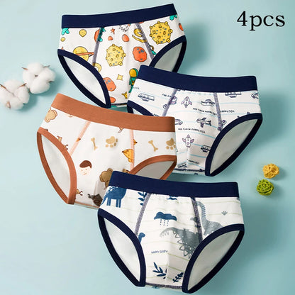 Children Boys Boxer Briefs Cotton  Underwear Small Medium Big Boys 12-15 Years Old Teenager Shorts Breathable M L XL 2XL3XL