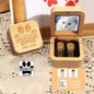 Personalized Pet Hair Memorial Box Custom Engraved Wooden Keepsake Container for Pet Hair Nails Teeth Pet Loss Sympathy Gift