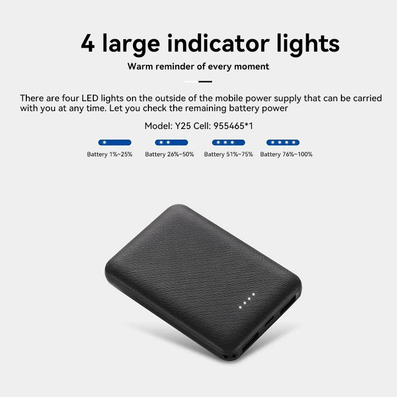 New 20000mAh Power Bank USB Charger Fast Charging Portable External Battery Pack Ultra-thin Heating for Vest Jacket Glove Sock