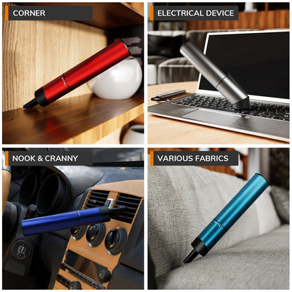 Cordless Laptop Vacuum Cleaner Portable USB Rechargeable Car Vacuum Mini & Cool Model-X（Aluminum Alloy）