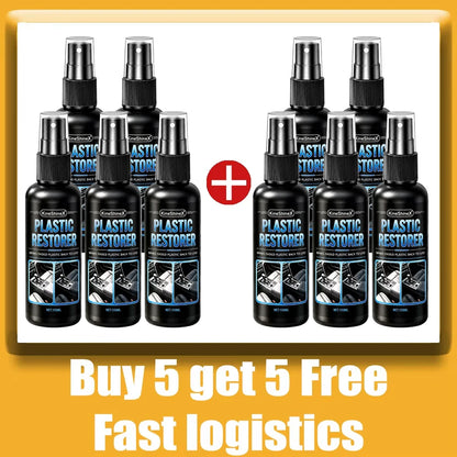 Professional Car Plastic Restorer Spray Refreshes Shine for Dashboard Door Trim Seats 100ml