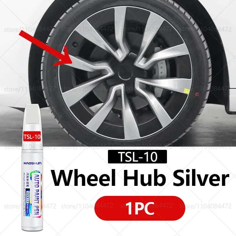 For Tesla Model 3 Y S X car wheel scratches repair pen Matte black dark gun gray silver black multiple colors Paint Repair Pen