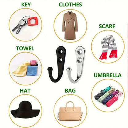 Retro Wall Hooks Hangers Door Wall Mounted Coat with Screws Suction Heavy Load Rack for Kitchen Bathroom Accessories