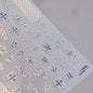 Bohemian Pattern Colorful Love Heart Moon Pearl Crystal Rhinestone 5D Nail Art Sticker Self Adhesive Decoration Manicure Decal