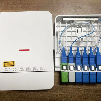Indoor 2115 Optical Router FTTH 1x4 Optical Fiber Terminal Box Panel Splitter Fibre Optic Panel Box