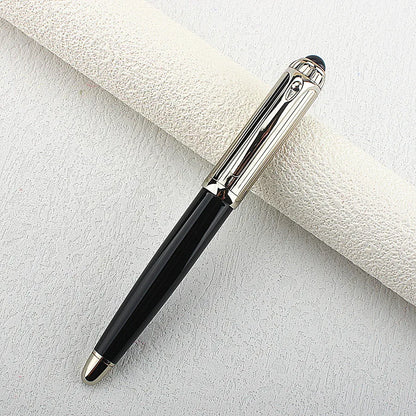 Luxury Big Barrel Rollerball Pen with Silver Clip Smooth Writing for Business Gift (Blue Ink) PK Jinhao 159
