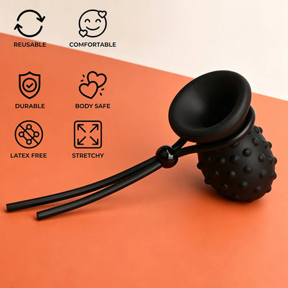 Testicle Scrotum Ball Stretcher,Liquid Silicone Penis Weight,Cock Rings,Metal Cockring,Ejaculation Delay Sex Toys for Men