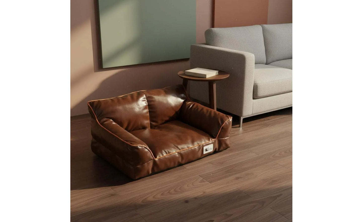 Leather Pet Sofa Bed Removable and Cleanable Cat Sofa for Small Dogs