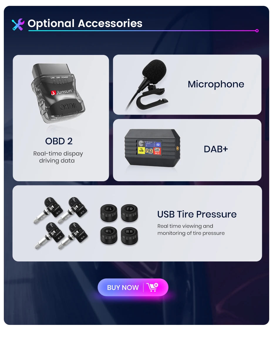 Junsun CarPlay Android Auto Radio for Ford Focus Mondeo Fiesta Transit Kuga C-Max S-Max Galaxy GPS Car Multimedia 2din autoradio
